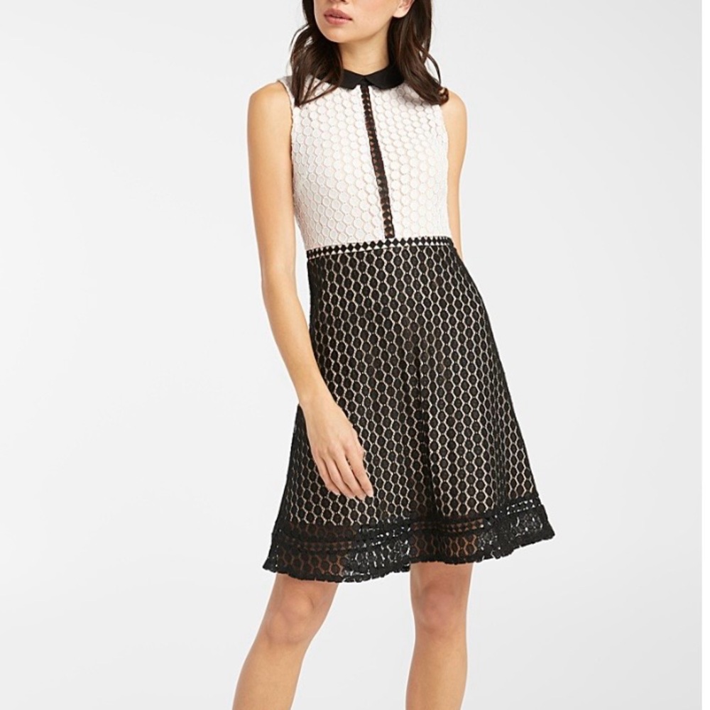 Twik, black and cream dress, Size M